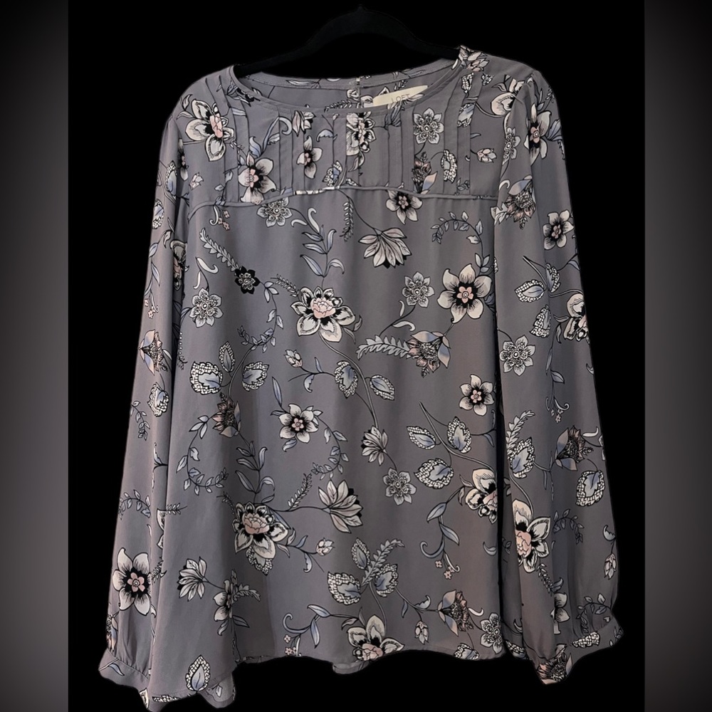 Lavender Floral LOFT Blouse